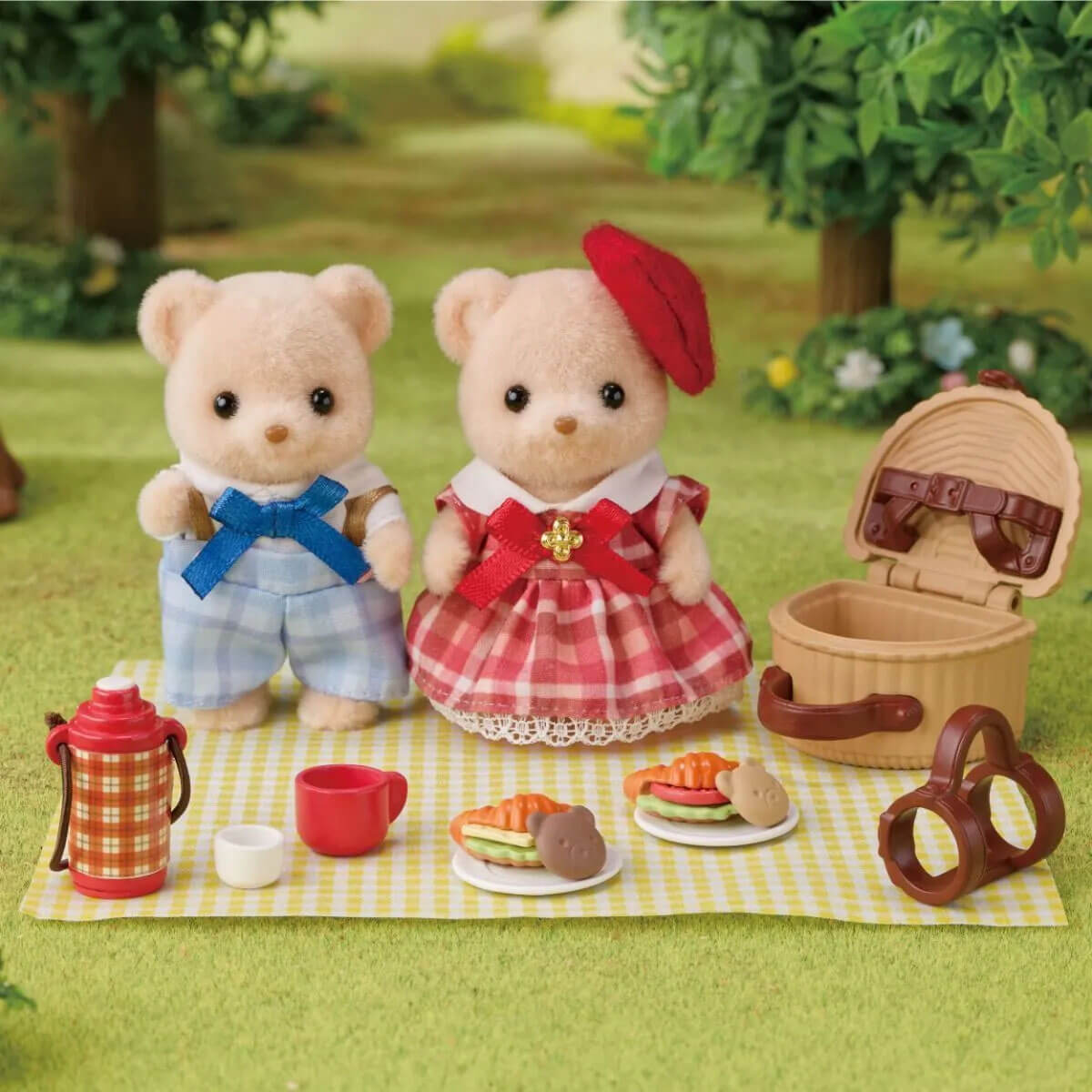 Delicious Picnic Biscuit Bear Sister and Brother by Sylvanian