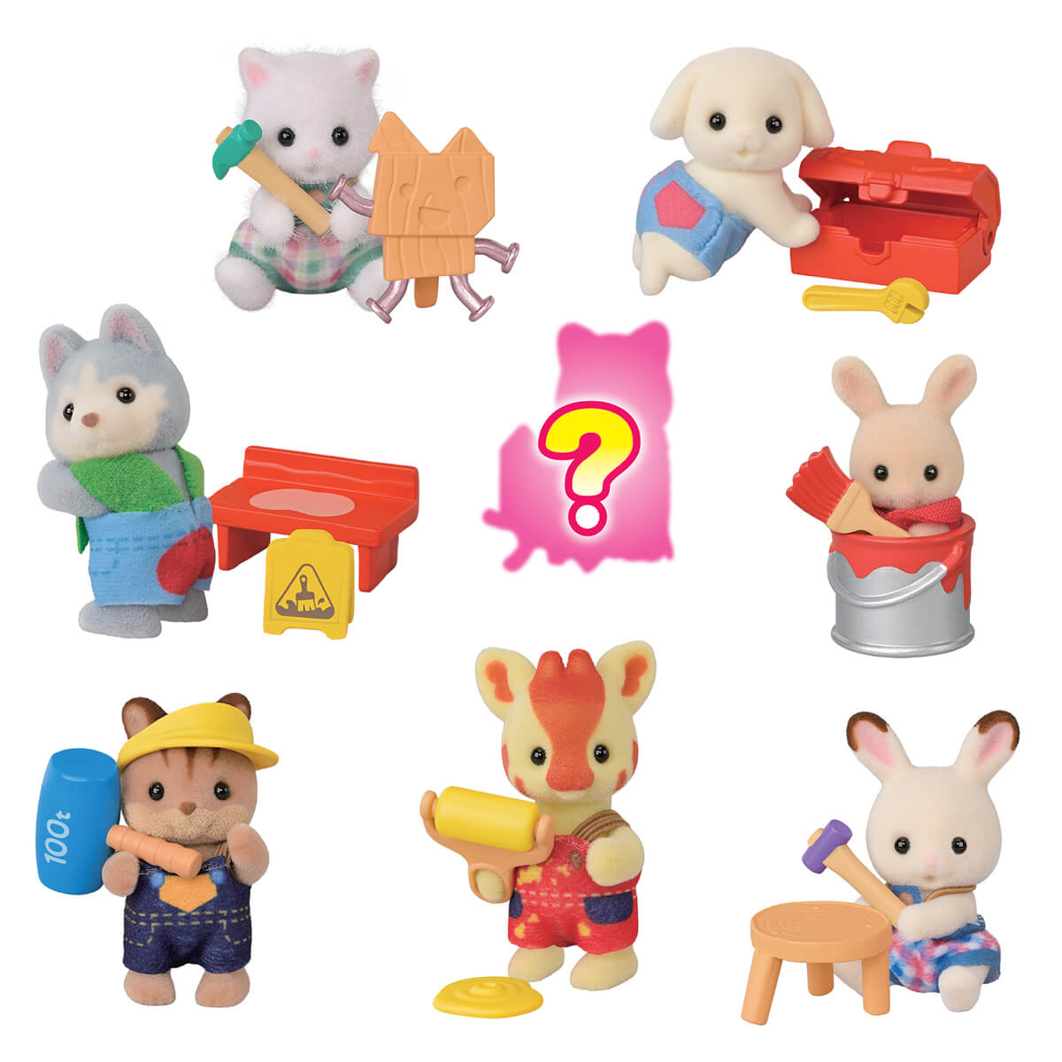 Toy Sylvanian Families For Boys Builder Baby Friends Blind Bag By