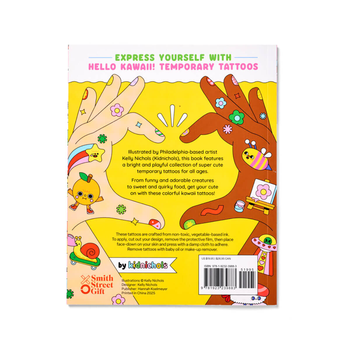 Hello Kawaii! A Book Of Super Cute Temporary Tattoos by Kidnichols
