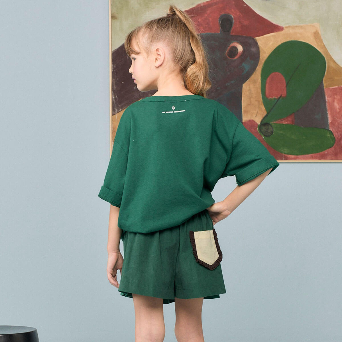 Collie Kid T-Shirt in Dark Green by The Animals Observatory