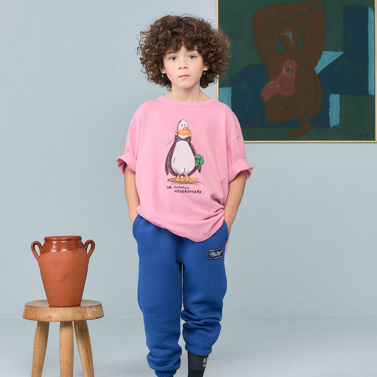 Collie Kid T-Shirt in Pink by The Animals Observatory