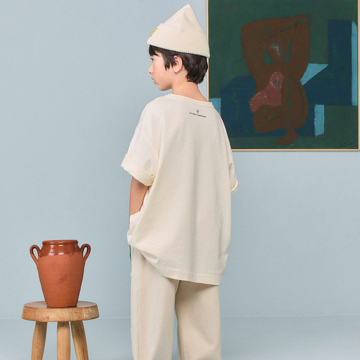 Collie Kid T-Shirt in Raw White by The Animals Observatory