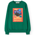 Killifish Kid Sweatshirt in Dark Green by The Animals Observatory