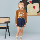 Olingo Denim Kid Skort in Blue by The Animals Observatory