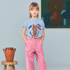 Rooster Kid T-Shirt in Dusty Blue by The Animals Observatory