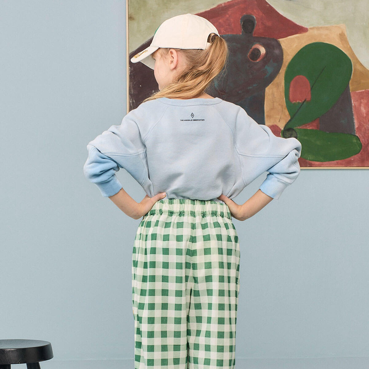 Shark Warm Kid Sweatshirt in Dusty Blue by The Animals Observatory