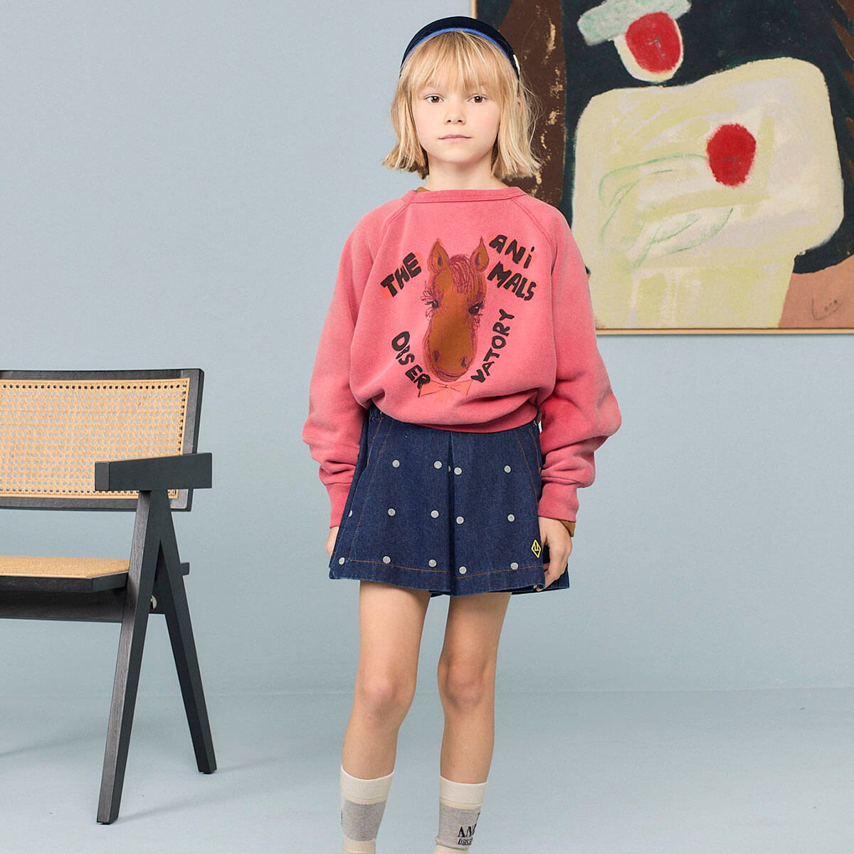 Shark Warm Kid Sweatshirt in Red by The Animals Observatory