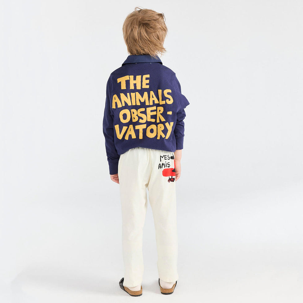The Animals Observatory Eel Kid Polo Shirt, Deep Blue