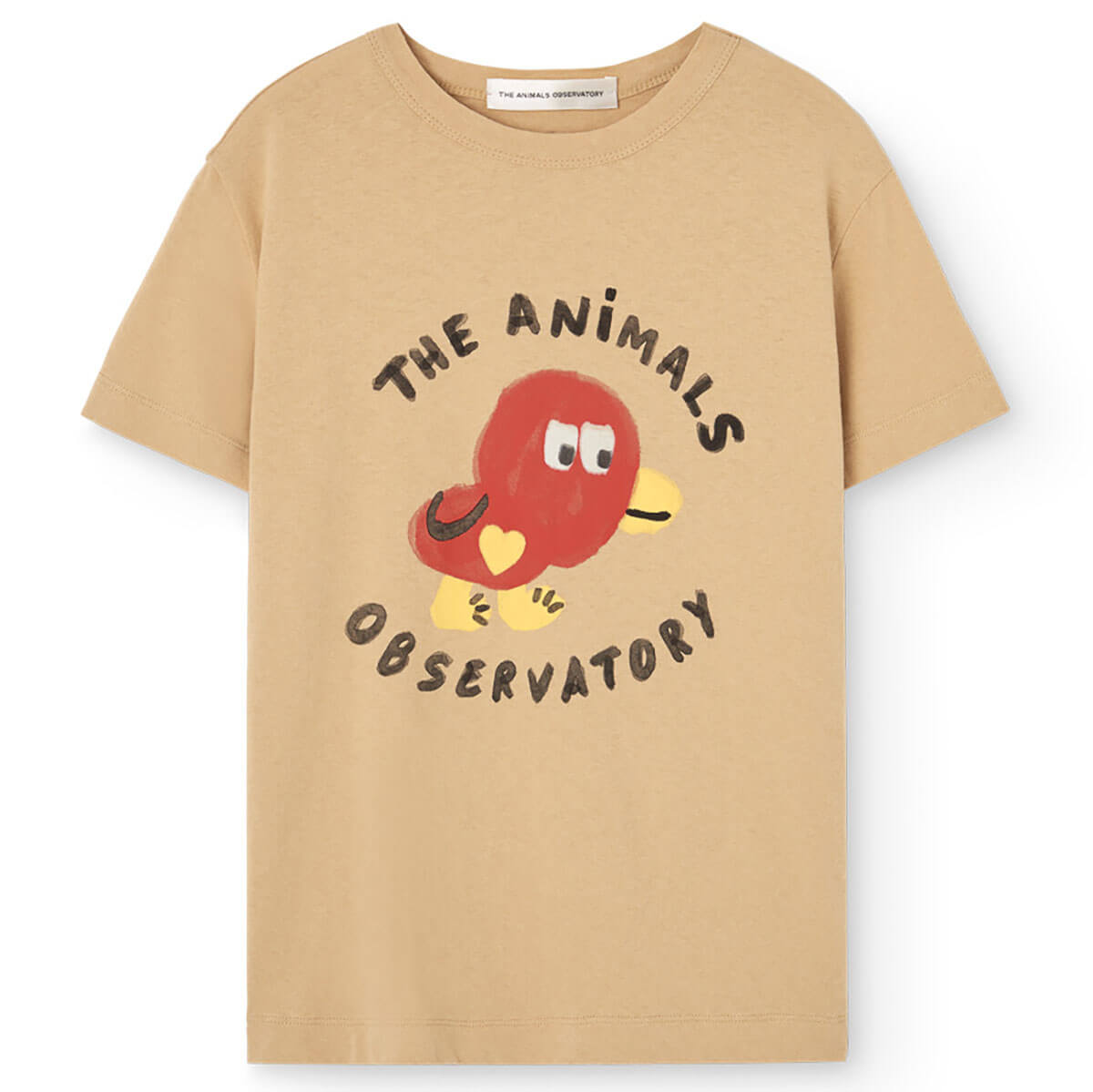 Kids' Rooster Kid T-Shirt in Soft Brown by The Animals Observatory