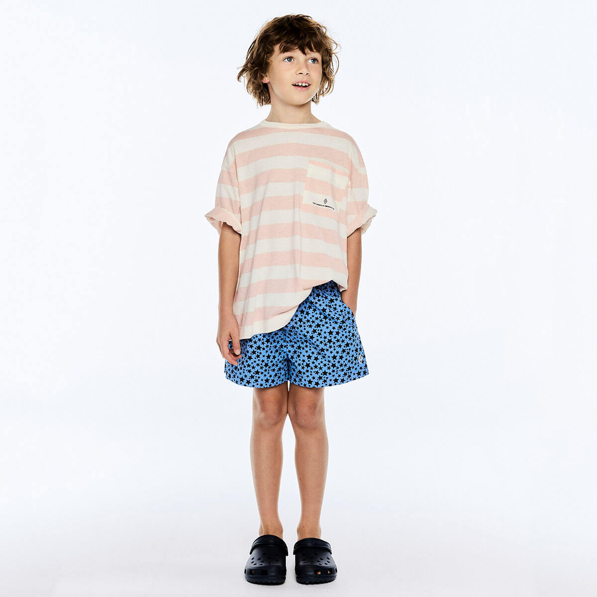 Collie Kid T-Shirt in White Stripes by The Animals Observatory
