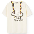 Rooster Kid T-Shirt in Raw White by The Animals Observatory