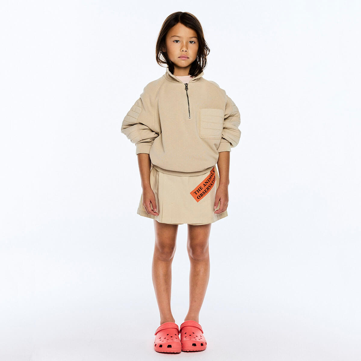 Shrimp Kid Skort in Khaki by The Animals Observatory