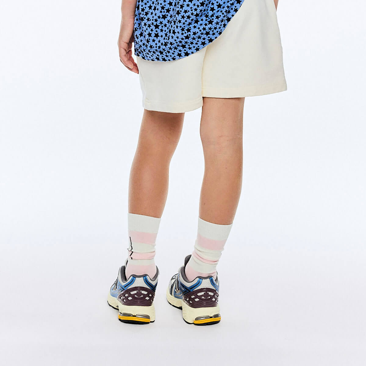 Worm Kid Socks in White Stripes by The Animals Observatory
