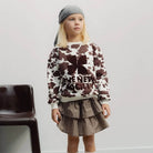 TNS Logo Sweatshirt in Cow Print by The New Society