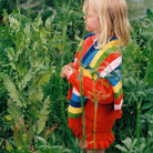 Canela Jumper in Tulip Red Multicolour Stripes by The New Society