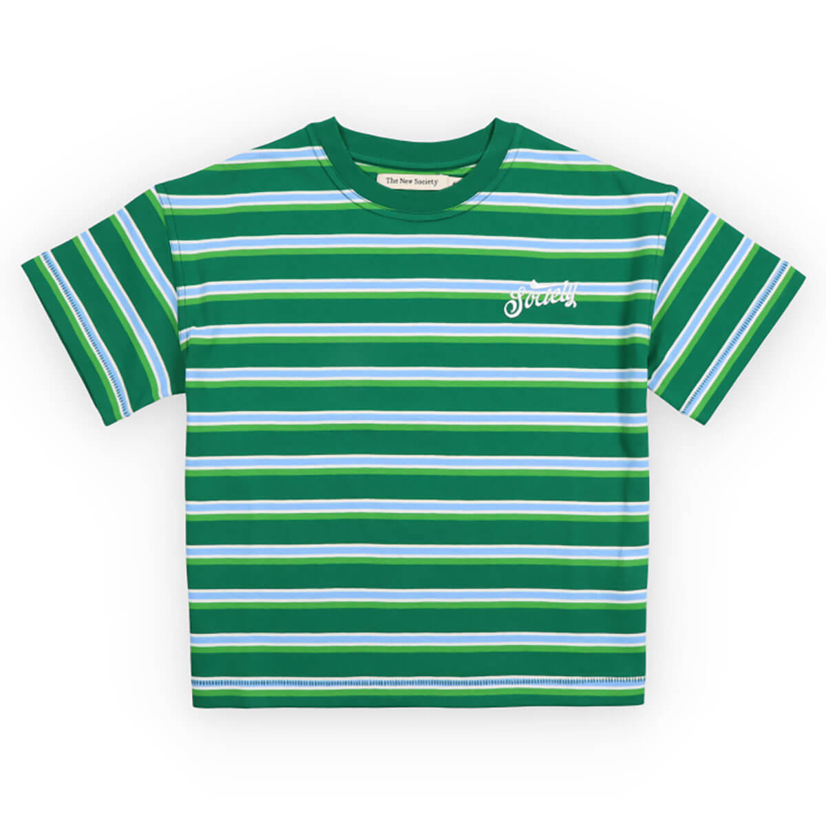 Ciclan T-Shirt in Verdant Green Mini Stripes by The New Society