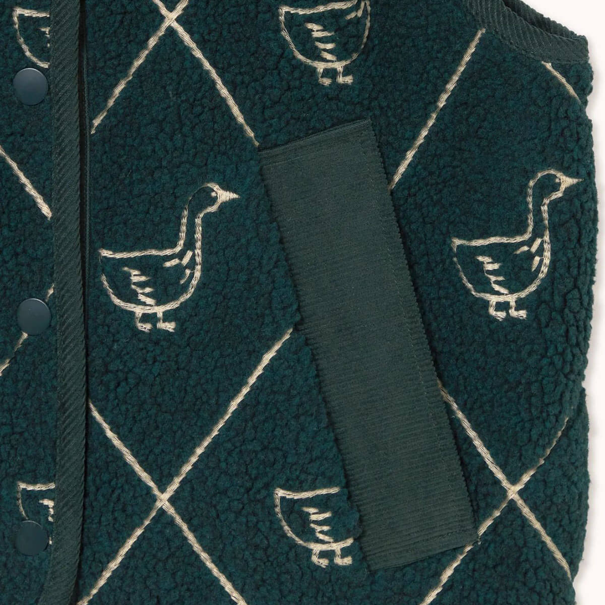 Diamond Geese Sherpa Vest by The Tiny Big Sister