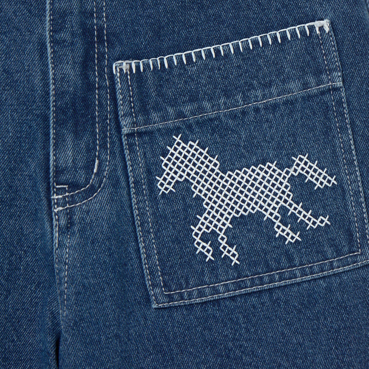 Embroidered Horses Denim Pants by The Tiny Big Sister