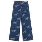 Horses Embroidery Berta Denim Pants by The Tiny Big Sister