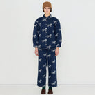 Horses Embroidery Berta Denim Pants by The Tiny Big Sister