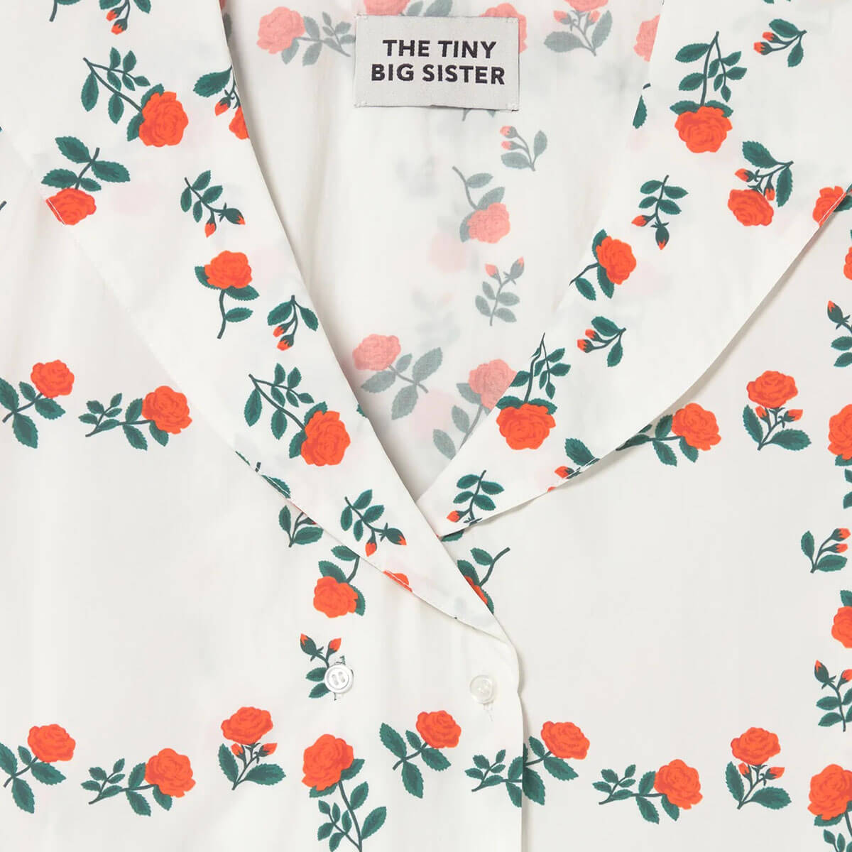 Roses Grid Sailor Neck Blouse by The Tiny Big Sister