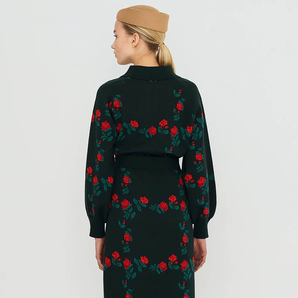 Roses Polo Sweater in Ink by The Tiny Big Sister