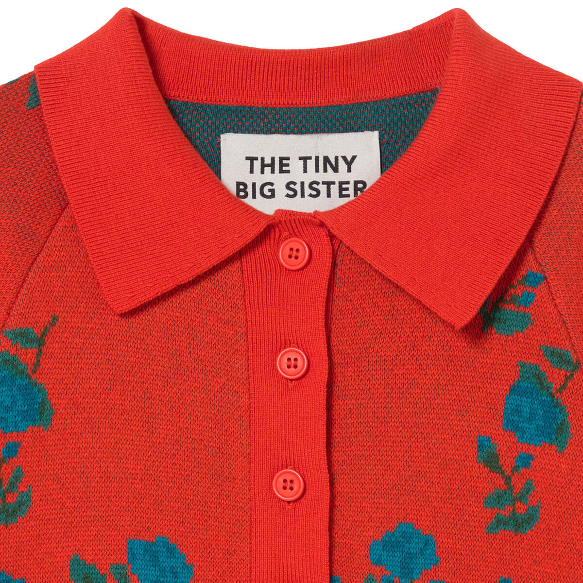 Roses Polo Sweater in Red by The Tiny Big Sister