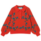 Roses Polo Sweater in Red by The Tiny Big Sister