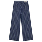 Striped Berta Long Denim Pants in Dark Wash by The Tiny Big Sister