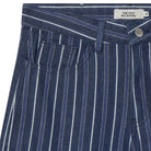 Striped Berta Long Denim Pants in Dark Wash by The Tiny Big Sister