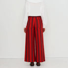 Stripes Denim Pants in Dark Red / Navy by The Tiny Big Sister