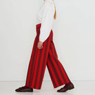 Stripes Denim Pants in Dark Red / Navy by The Tiny Big Sister