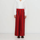 Stripes Denim Pants in Dark Red / Navy by The Tiny Big Sister
