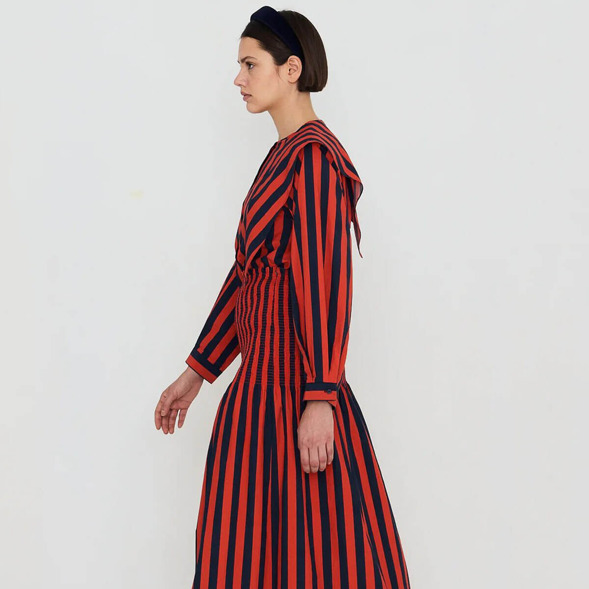 Stripes Scarf Neck Blouse by The Tiny Big Sister