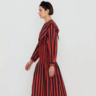 Stripes Scarf Neck Blouse by The Tiny Big Sister