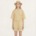 Short Sleeve Shirt in Mellow Yellow by The Tiny Big Sister