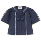 Sailor Neck Blouse in Navy by The Tiny Big Sister