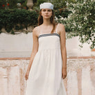 Straps Dress in Off White by The Tiny Big Sister