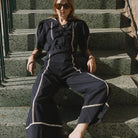 Wide Pants in Navy by The Tiny Big Sister - Last Ones In Stock - UK 8-12