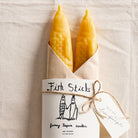 Fish Sticks Beeswax Taper Candles by Tinned Candle