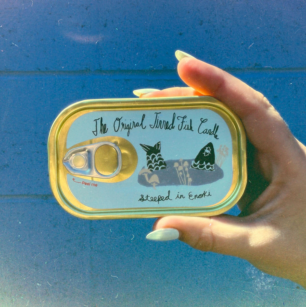 Enoki Forest Tinned Fish Candle by Tinned Candle