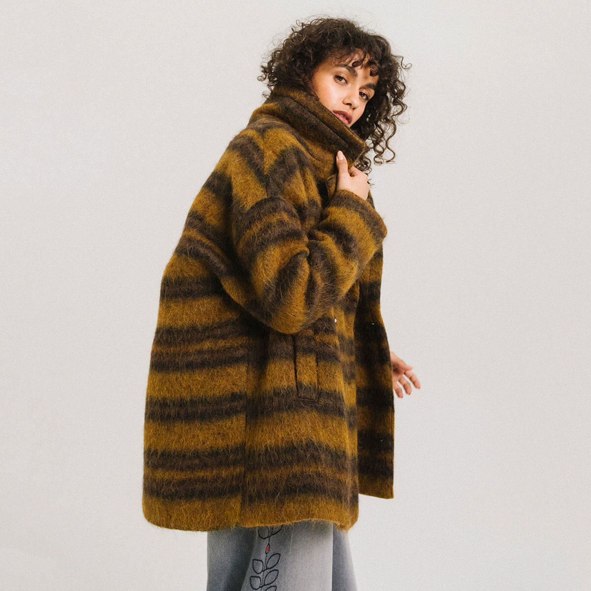 Bastille Harry Coat in Ochre by Tinsels