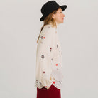 Faustine Canevas Shirt in Greige by Tinsels