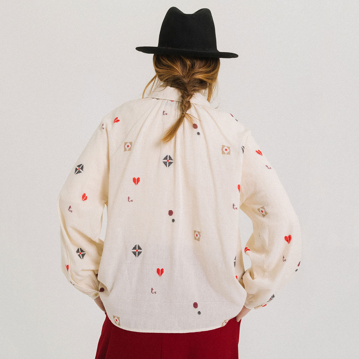 Faustine Canevas Shirt in Greige by Tinsels