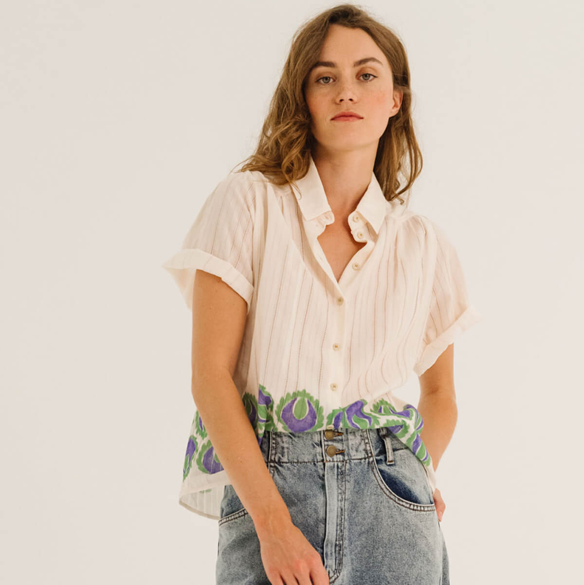 Ellie Shirt in Iris by Tinsels