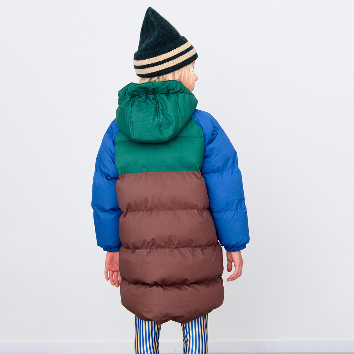 Colour Block Jacket in Dark Brown by Tinycottons – Junior Edition