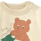 Bear Graphic Baby Sweatshirt in Sandstone by Tinycottons