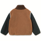 Color Block Sherpa Jacket in Light Brown by Tinycottons