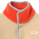 Color Block Sherpa Jacket in Vanilla by Tinycottons