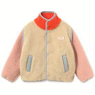 Color Block Sherpa Jacket in Vanilla by Tinycottons